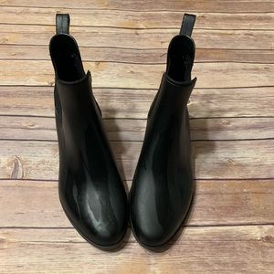 Black Rain Booties Size 8